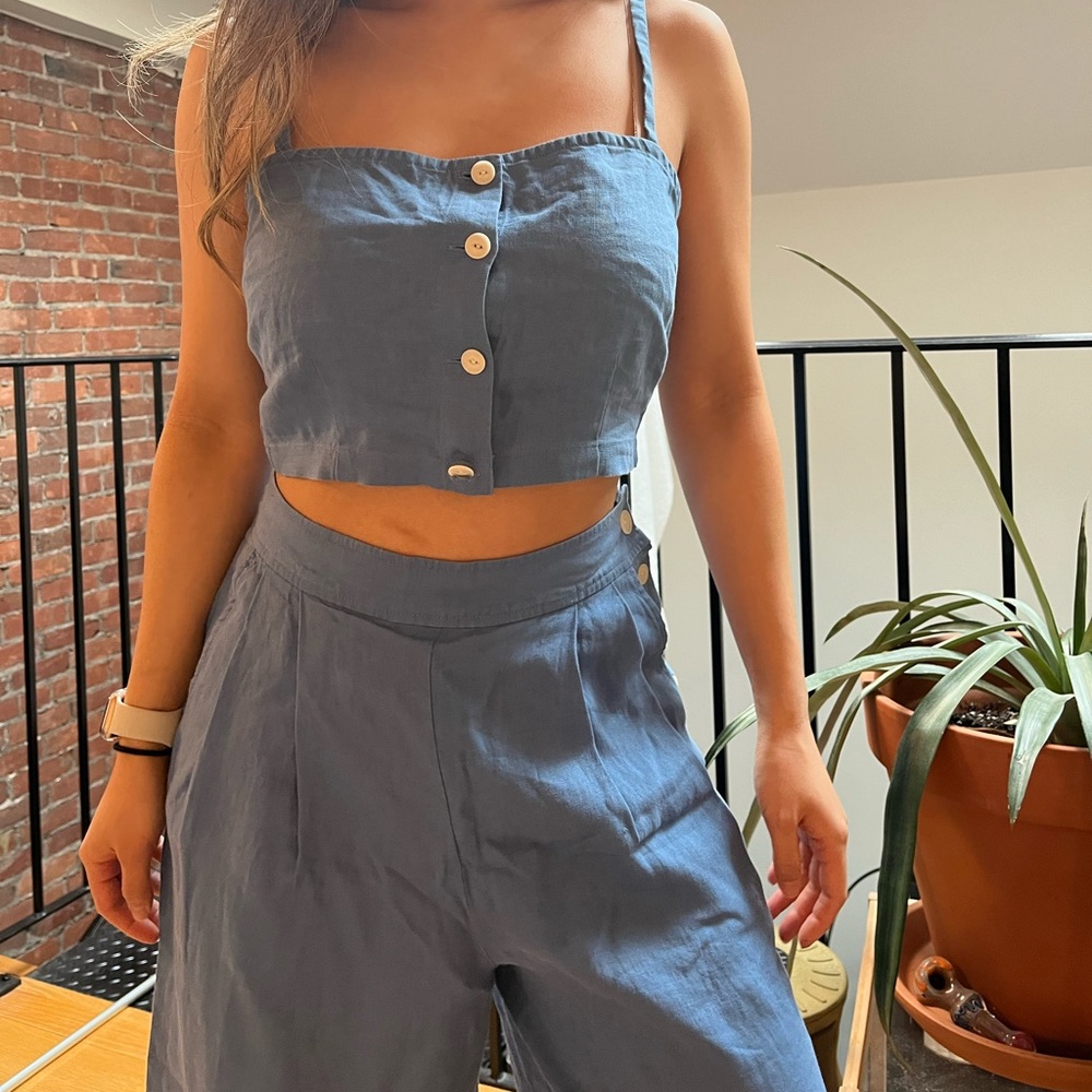 Outerknown linen wide leg pants